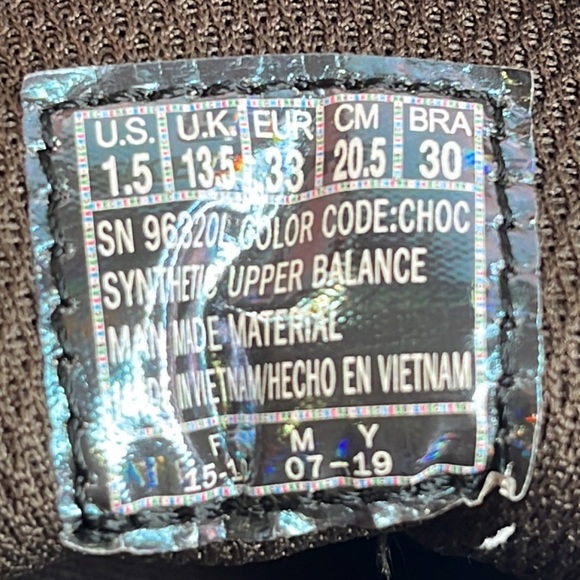 NWT Skechers Kids Grambler II Chocolate Brown 96320L Oxford Sneaker Size 1.5 - Picture 8 of 9